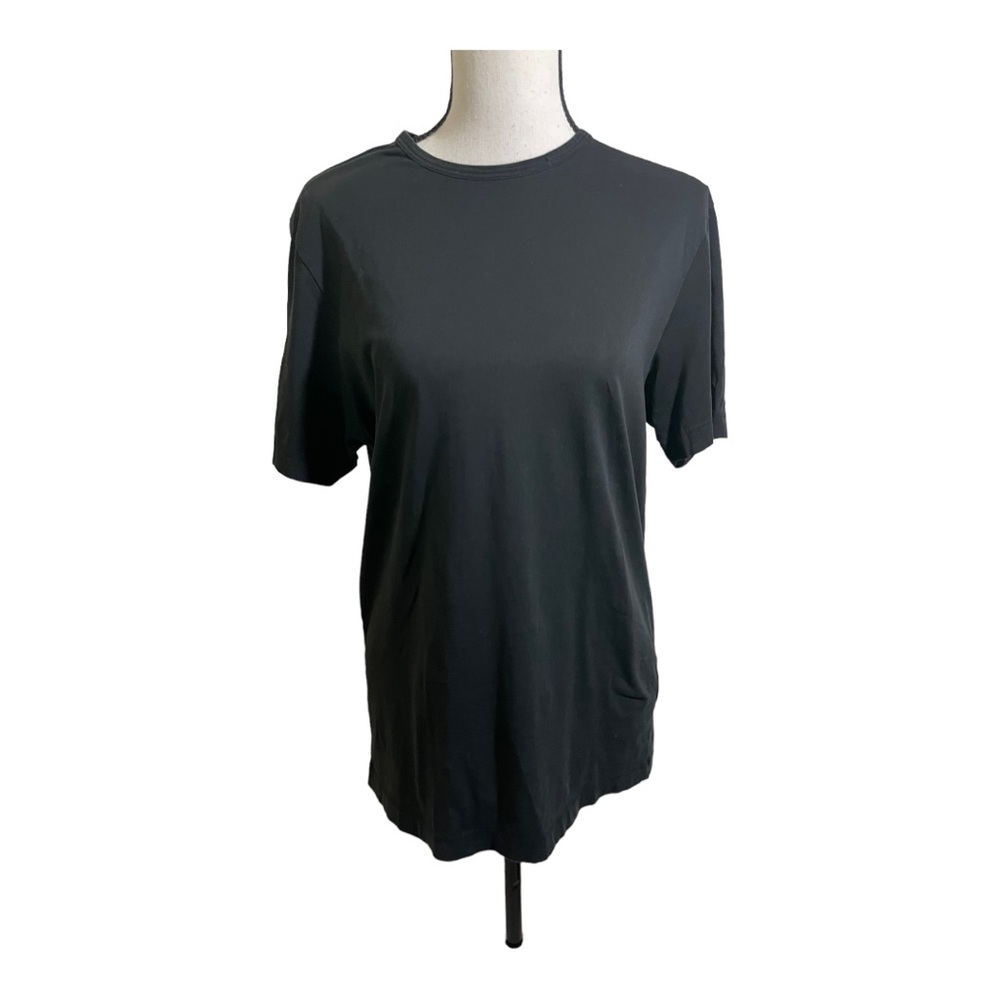 Theory womens precise tee shirt sleeve puma cotton Small. Black crewneck